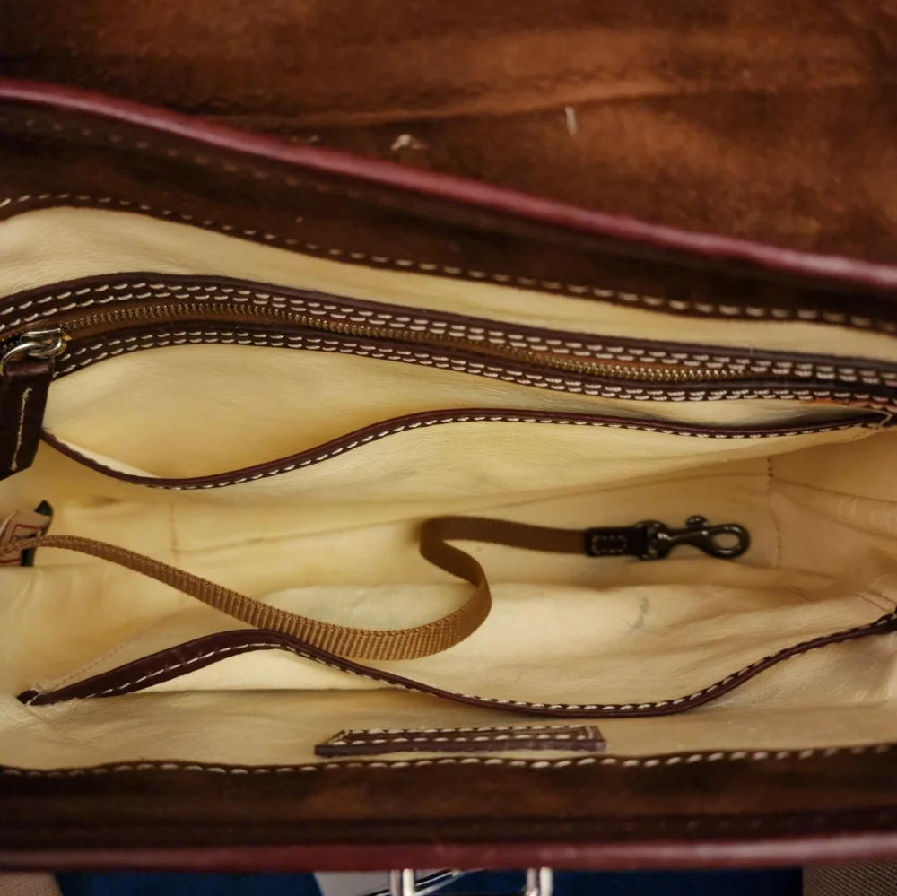 Dooney & Bourke Brown Leather Crossbody Bag - Picture 5 of 11